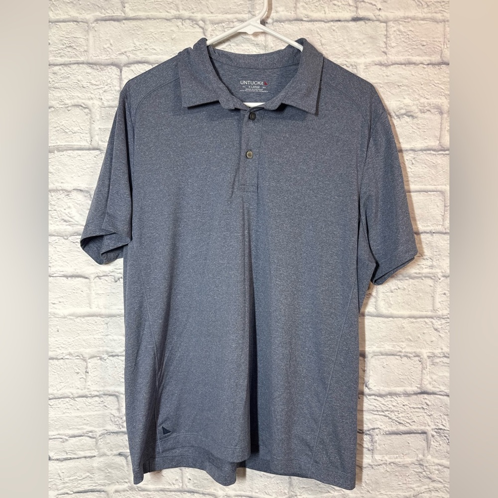 UNTUCKit Men's Blue Polo Shirt, XL